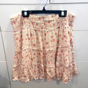 American Eagle light pink floral skirt